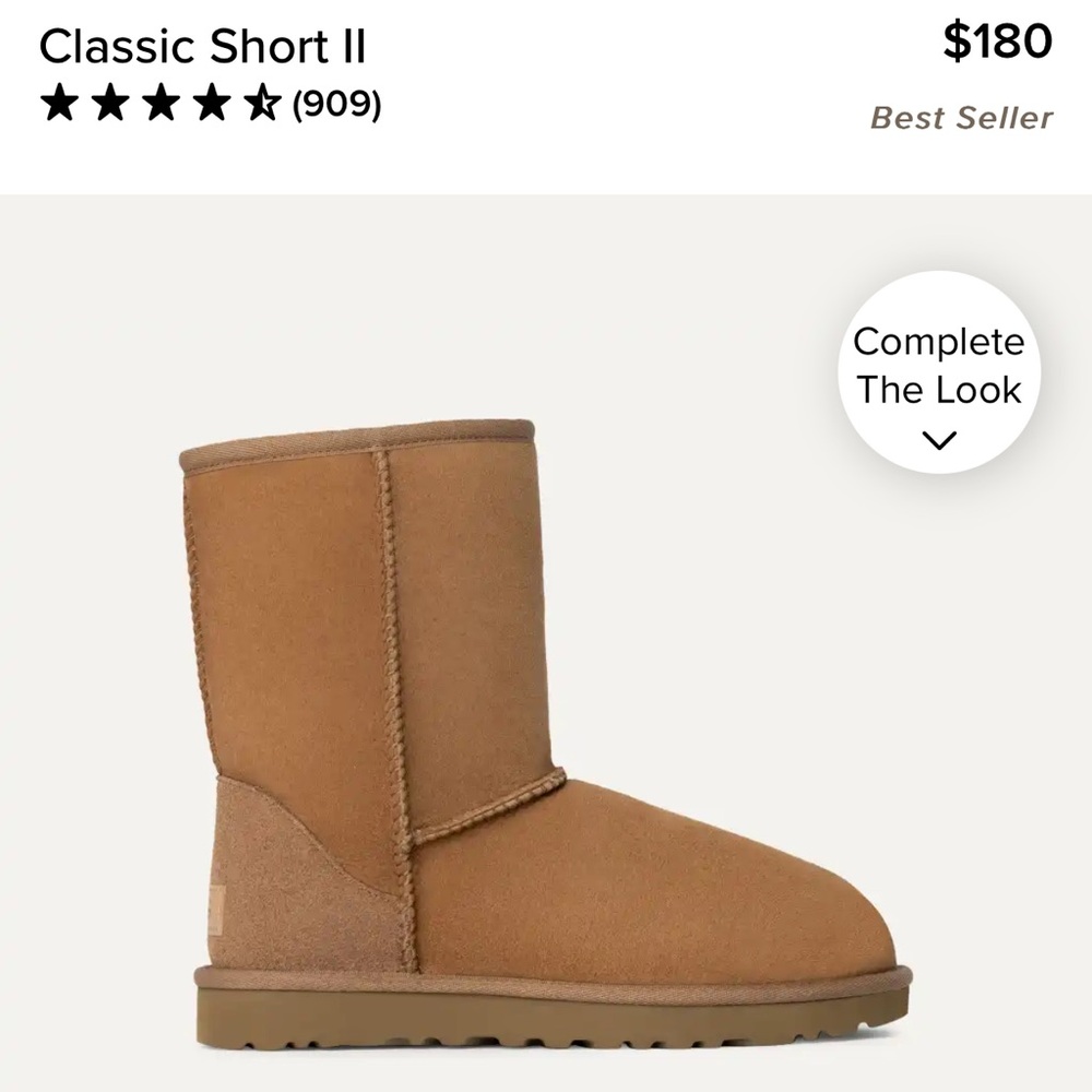 Brand new, never used chestnut Classic Short II Uggs